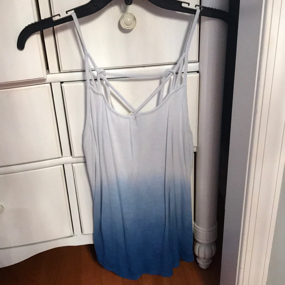 Blue ombré top